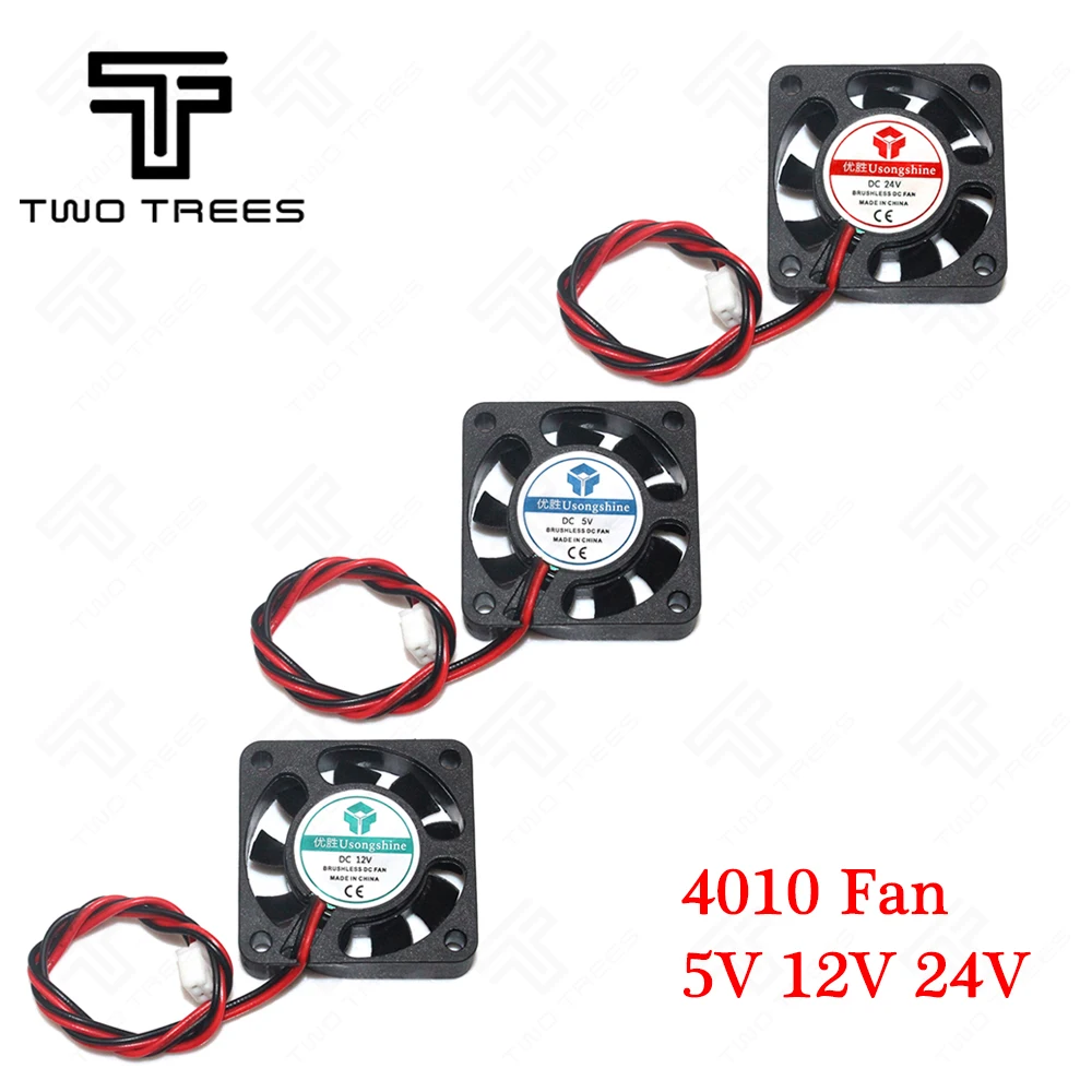 

3D printer Fan Cooling fan 4010 5/12/24V (40*40*10mm) Fan 4010 5 12 Volt Brushless DC Fans for heatsink cooler cooling radiator