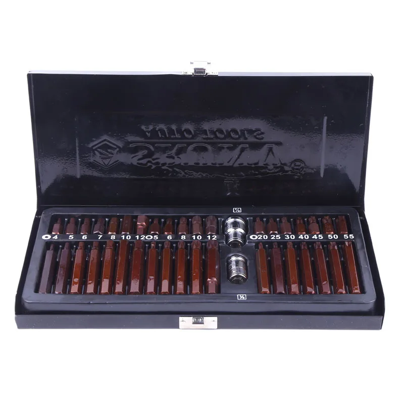

40 pieces of plum blossom screwdriver combination head set With Torx Bit Tool Screwdriver Bit Socket Set Chrome Vanadium Steel