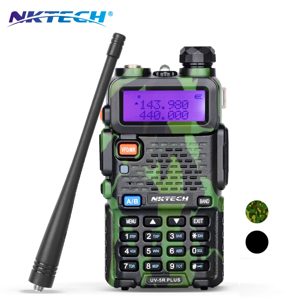 Nktech Двухканальные рации двухстороннее Радио UV-5R плюс УКВ Tri-Мощность Hi/СЧ/НЧ 8 Вт 4