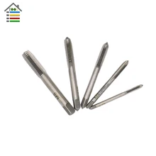 5PCS Set HSS M3 M4 M5 M6 M8 Machine Spiral Point Straight Fluted Screw Thread Metric