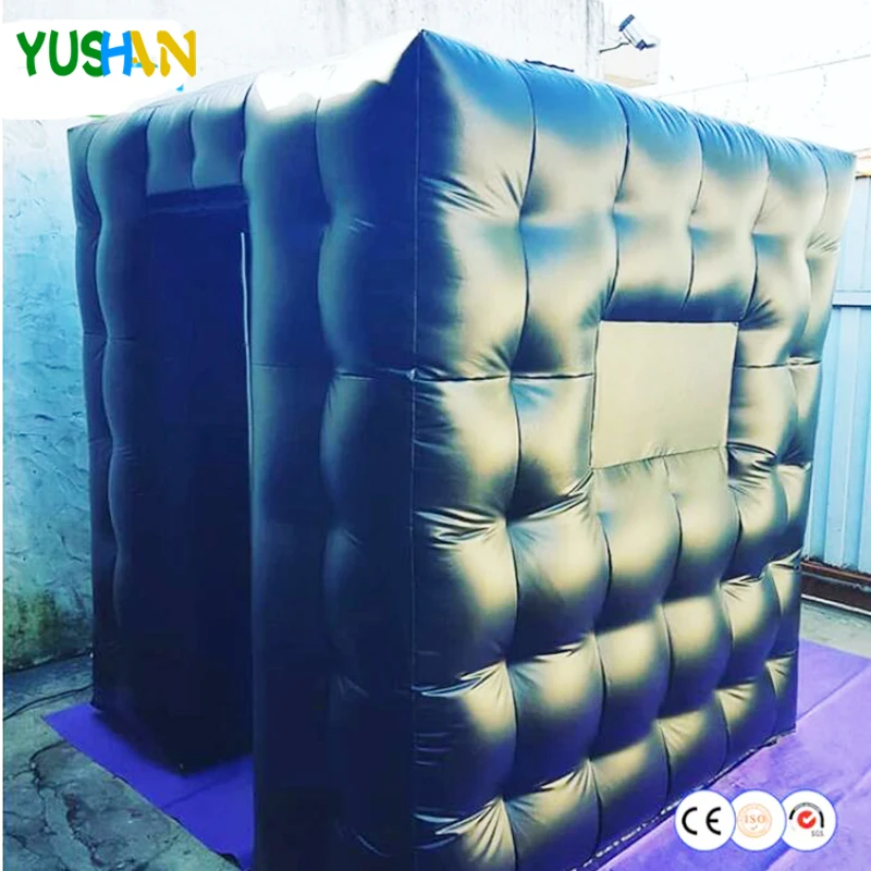 

New Design Cute 1.8*1.8*2.1m Inflatable Photo Booth backdrop stand with Inner air blower Portable Photo Booth Cabin For Party
