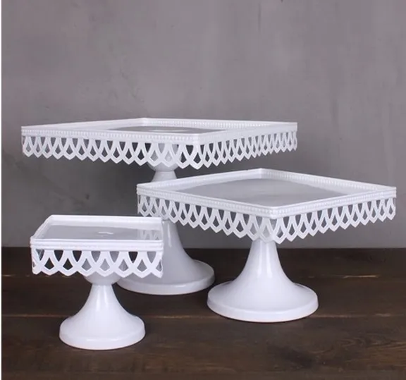 16cm 20cm 24cm European Style Wedding Table Square Cake Stand Iron Tall Cake Fruit 16cm 20cm 24cm European Style Wedding Table Square Cake Stand Iron Tall Cake Fruit
