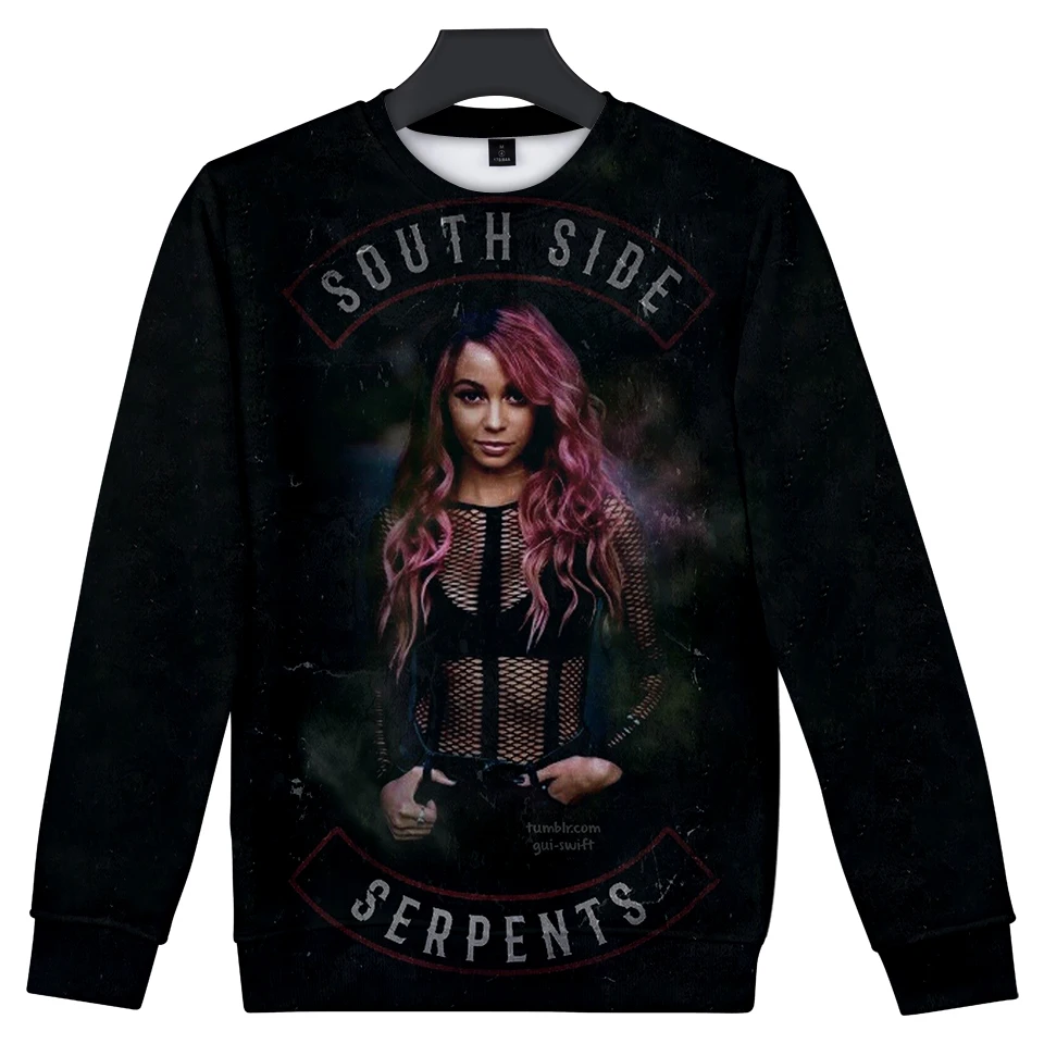  3D Print Riverdale Women Clothes 2018 Kawaii Hoodies Sweatshirts Long Sleeve Harajuku Hip Hop Tops 