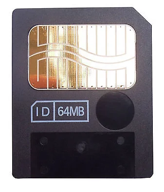 

64MB 3.3V 3V SmartMedia Card SM Memory Card GENUINE Smart Media Card By TOSHIBA Used Item NOT New.