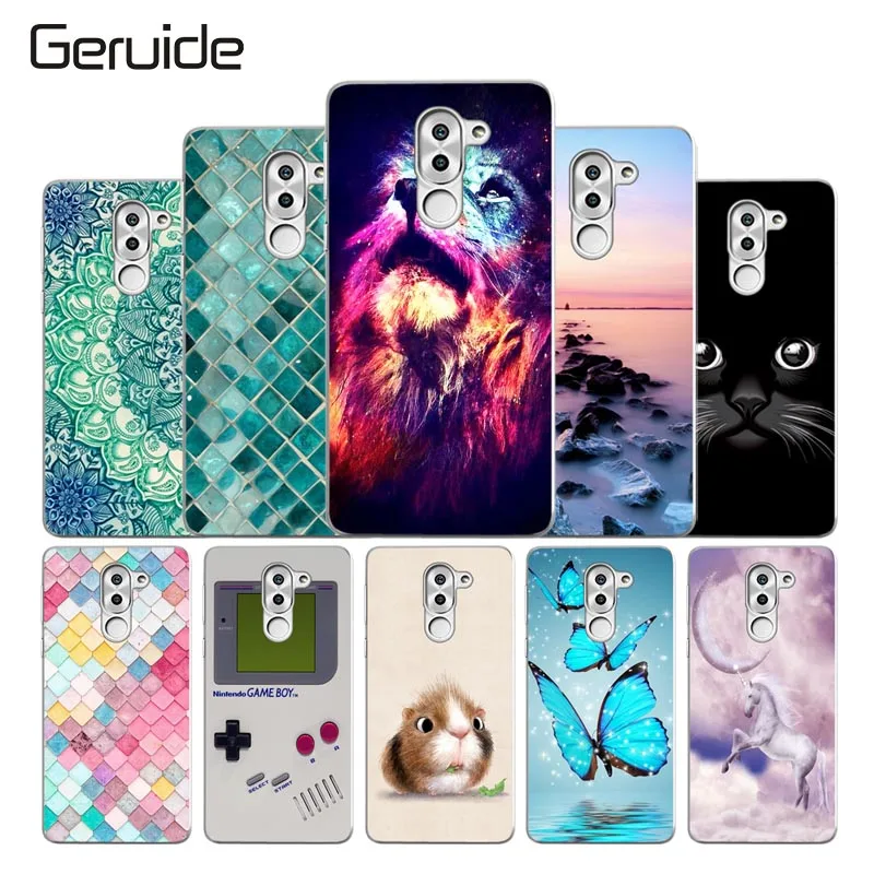 

Soft Phone Cases For Huawei Mate 9 Lite Cartoon Colorful Painting Drawing Soft Silicone TPU Back Cover Housing For Honor 6X