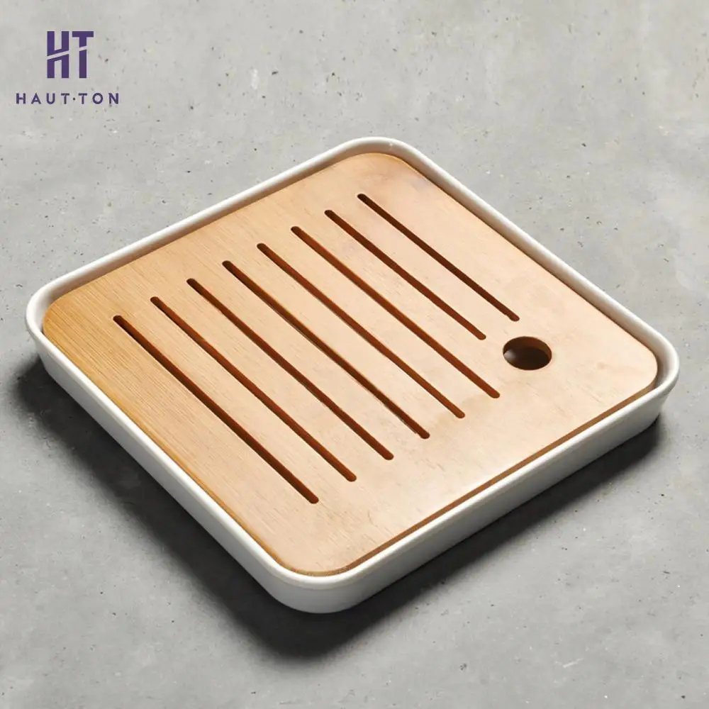 

Small Size Bamboo Products Tea Tray Water Storage Tray Teaboard Service For Drink Tea Accessories Travel Tea Supply
