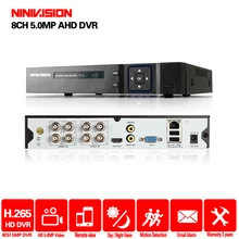 Видео наблюдение H.265 AHD DVR NVR 4 8 каналов для HD 1080P 4MP 5MP AHD ip-камера CCTV CVI TVI NVR ONVIF 2,0 NINIVISION DVR