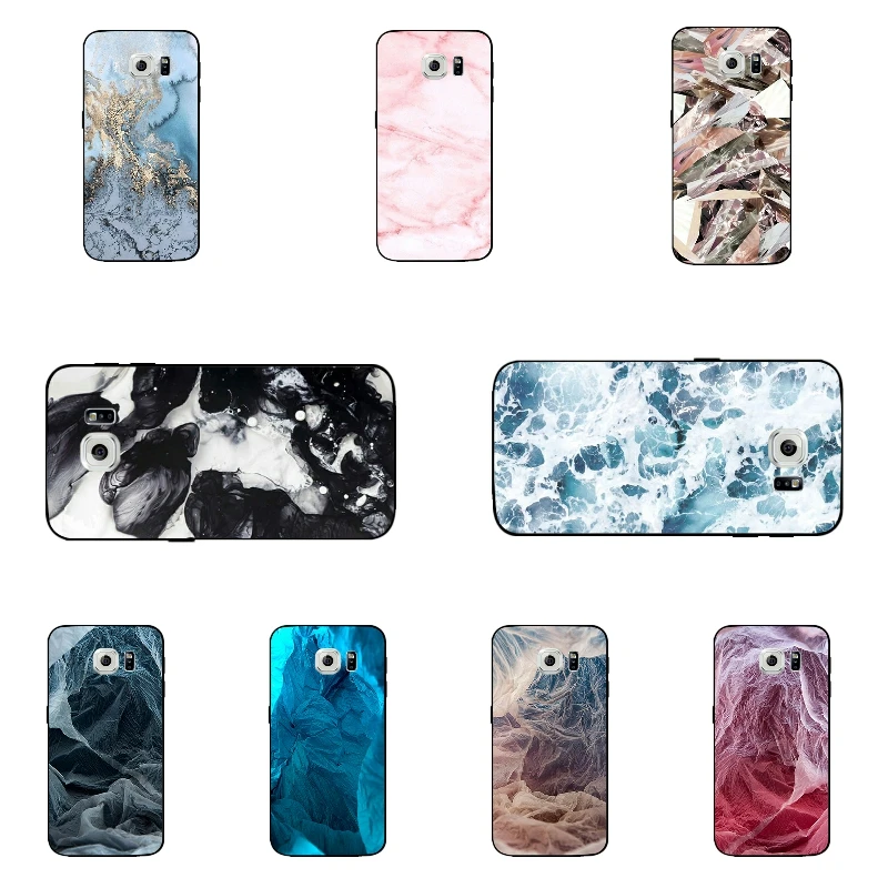 DIY чехол для телефона Samsung Galaxy S6 черный мягкий TPU G9200 G925 оболочка ультра тонкий