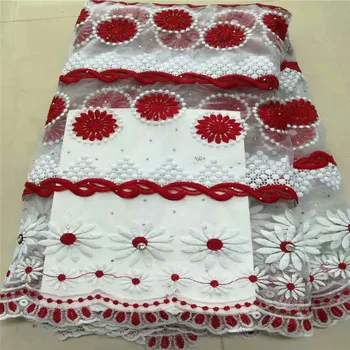 

Nigerian lace fabric Embroidered African French Lace Fabric High Quality African Tulle Lace Fabric For Wedding dress xw75-7