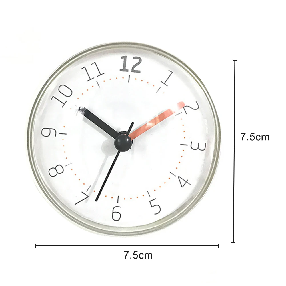 Waterproof Wall Clock Shower Suction Wall Stand Timer Bath Weather Station Home Decoration Bathroom Toilet Round Quartz Sucker 6