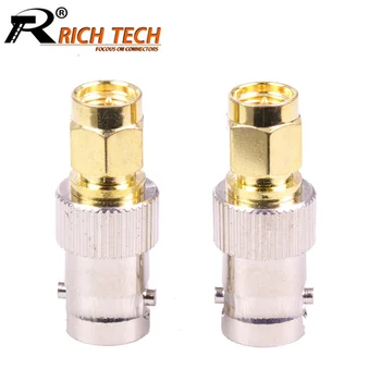 

10pcs/lot SMA Male Plug to BNC Female M/F Radio Antenna Connector RF Coax Coaxial Adapter