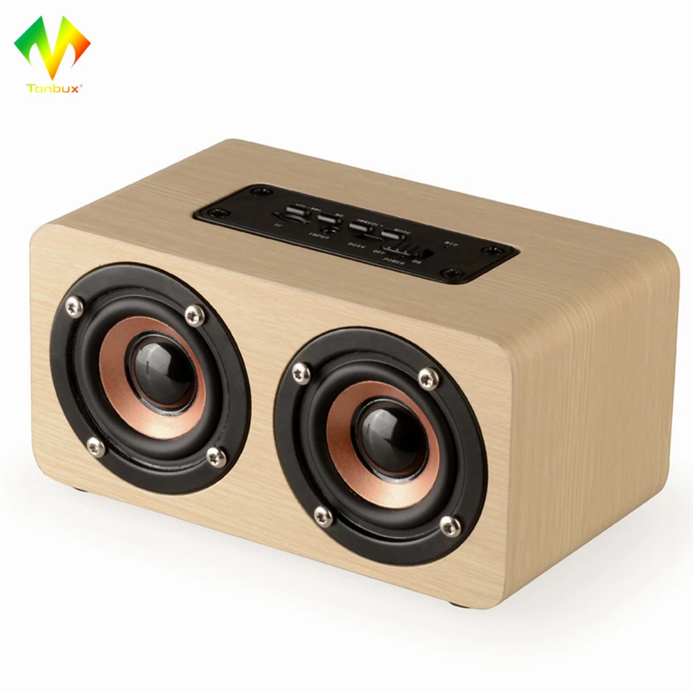 Tonbux Wooden Wireless Bluetooth Speaker 10W Output Strong Bass Music