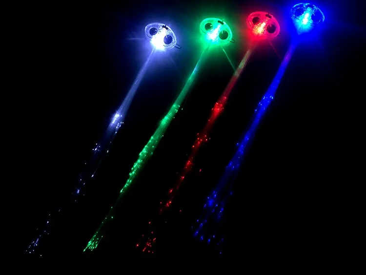 Светодиодный оплетка светящаяся наращивание волос оптическим волокном для вечерние аксессуары рождественские украшения