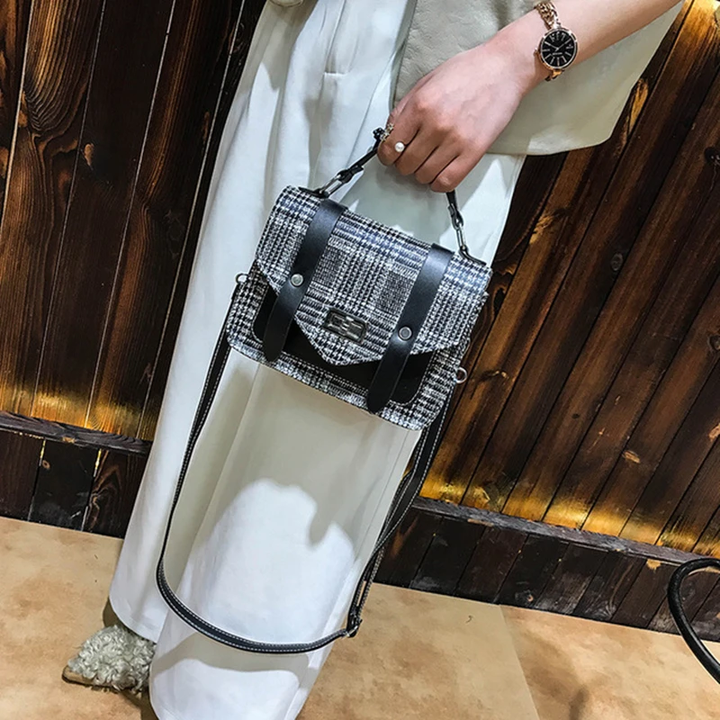 IMIDO 2019 Summer Brand New Grid College Style Simple Casual Fashion Trend Shopping Essential Lady Shoulder Bags Gift Giving | Багаж и