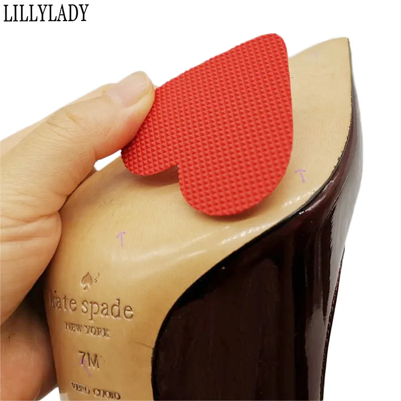 

2 Pairs Women Rubber Anti-Slip Shoes Heel Sole Grip Protector Pads Non-Slip Cushion Accessories Outsoles for Shoes Four styles