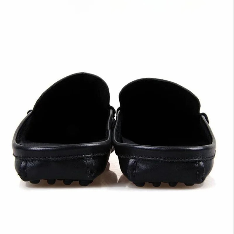Горячая распродажа Мужская повседневная слипоны обувь комфорт домашние тапочки пляж белый высокое качество плоские черный - Цвет: Черный