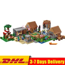 DHL Compatível 21128 os Meus mundos A Vila Lepin 18008 Modelo Kits de Construção de Blocos de Tijolos Brinquedos Para As Crianças Presentes Do Miúdo
