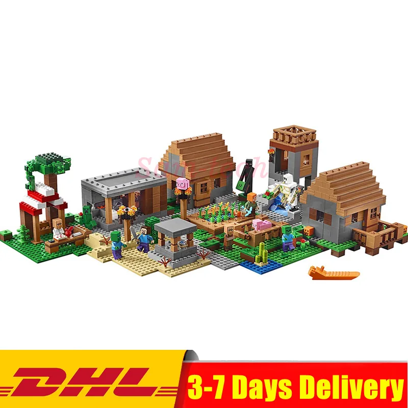 

DHL Compatible Legoings 21128 My worlds The Village Lepin 18008 Model Building Blocks Kid Bricks Toys For Children Gifts