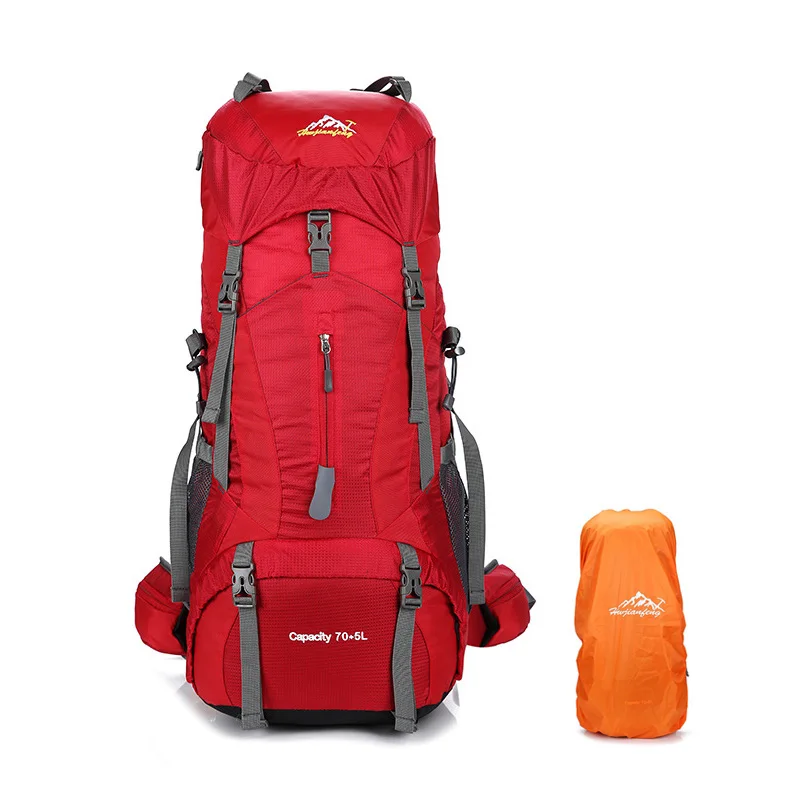 

75L Large Capacity Camping Hiking Backpack with Rain Cover Men Women Trekking Climbing Rucksack Water Resistant Travel Bag