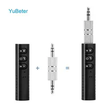 Yubeter автомобиля Aux приемники Bluetooth Беспроводной адаптер 3,5 мм Jack музыка MP3 аудио громкой связи Bluetooth гарнитура для авто Bluetooth автомобильный набор, свободные руки, передатчик