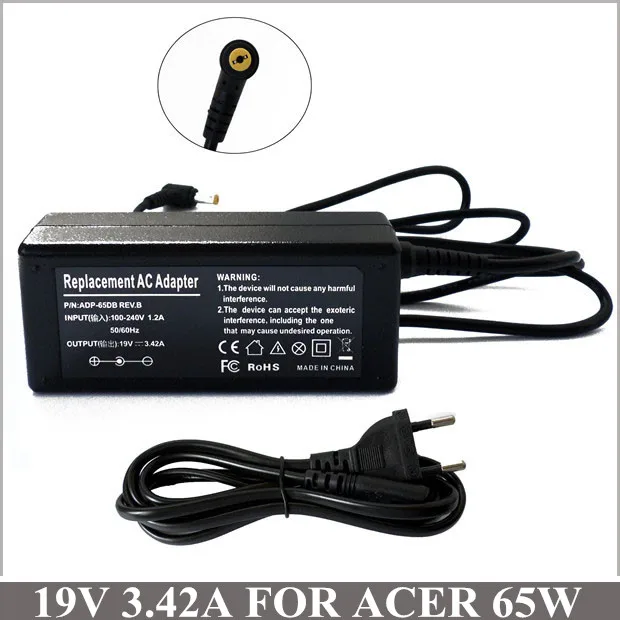 19V 3.42A 65W Laptop AC Adapter Battery Charger For Cadernos Acer Gateway LT2105u lt2023u lt2030u nav50 4736zg 4738zg 5251-1513 |