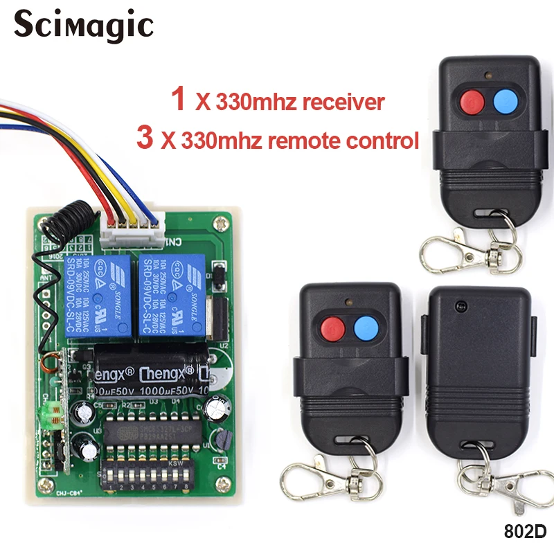 

5326 330mhz dip switch auto gate duplicate remote control key fob Remote Control Replacement,3 remote control and 1 receiver