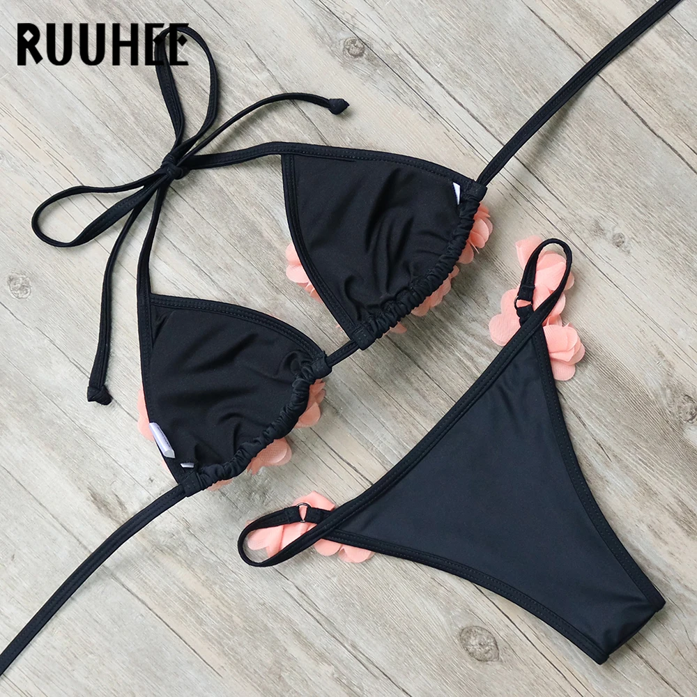 RUUHEE Bikini Swimwear Swimsuit Women 3D Floral Sexy Bikini Set Bathing Suit Push Up Beach Wear Maillot De Bain Femme Biquini RUUHEE Bikini Swimwear Swimsuit Women 3D Floral Sexy Bikini Set Bathing Suit Push Up Beach Wear Maillot De Bain Femme Biquini