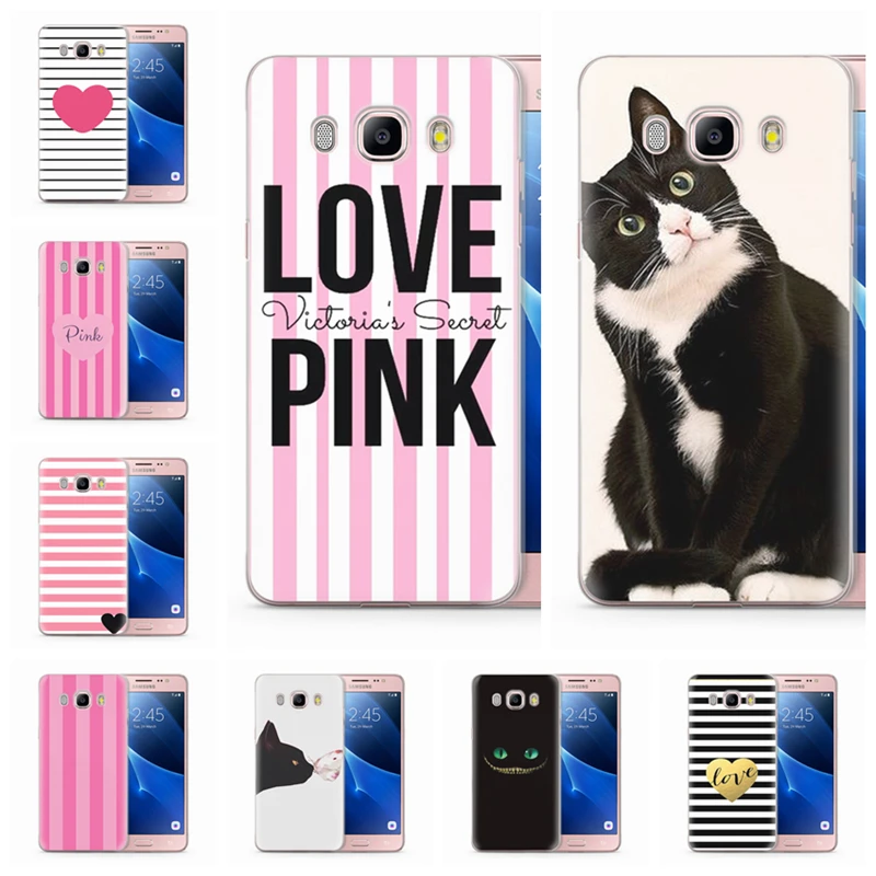 For Funda Samsung Galaxy J5 2016 Case J510 J510F Colorful Flower Flora Pink Love Painted Cute Pattern Clear Soft TPU Q041 |