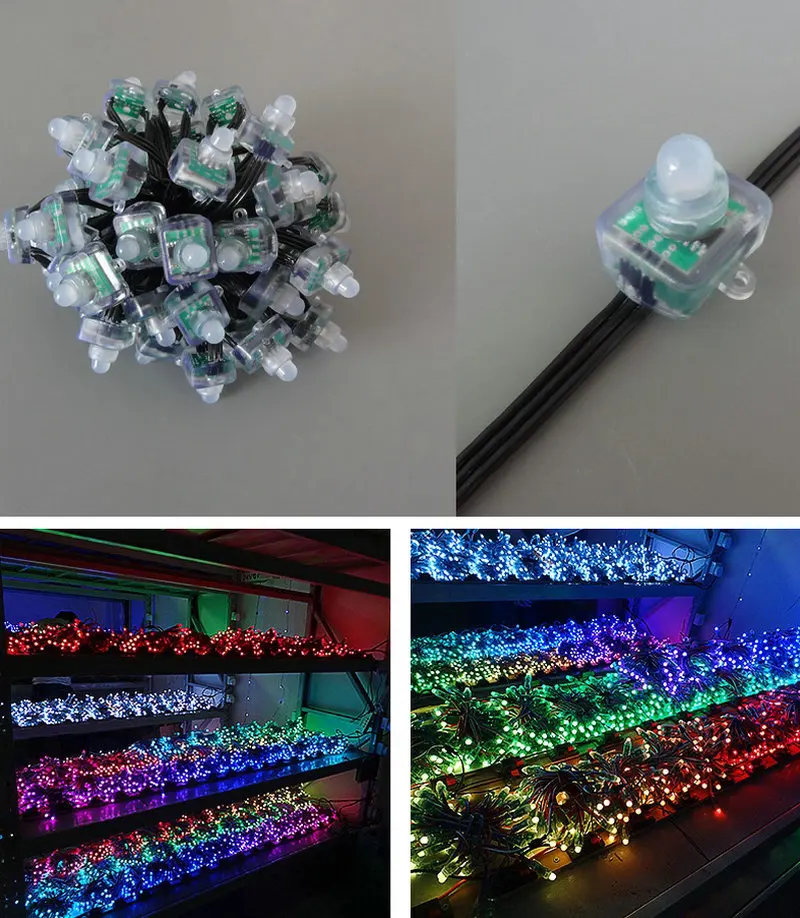 100 шт./лот 12 мм квадратный WS2811 диффузный адресный модуль RGB полноцветный