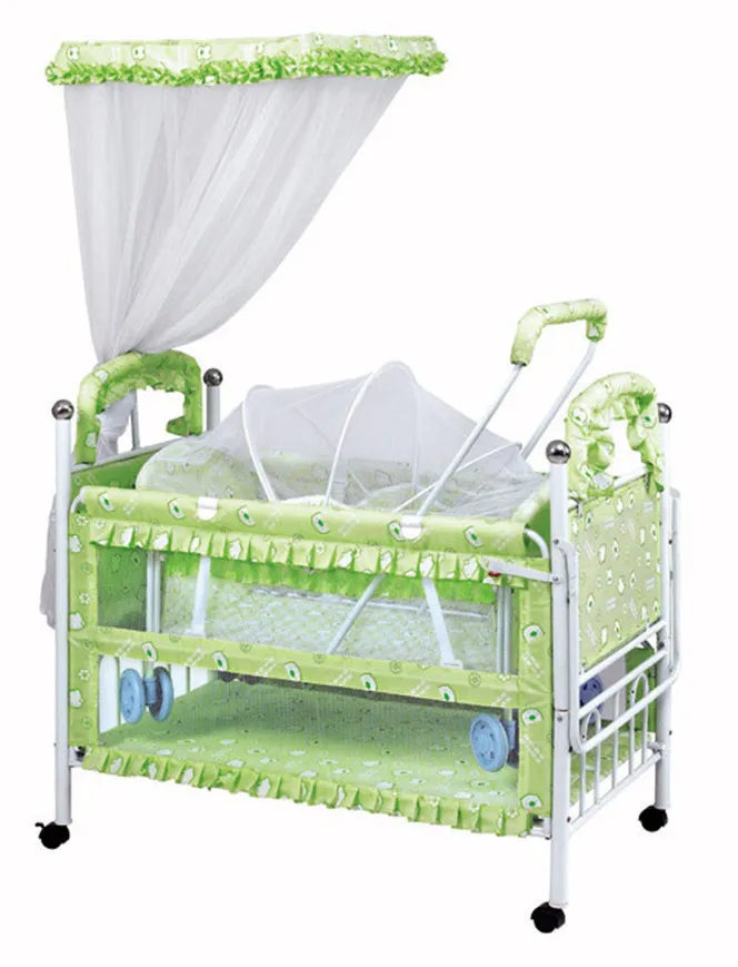 Детские постельные принадлежности для кроватки, металлическая+ хлопковая ткань, детская кровать, детская колыбель+ колыбель с роликом и сеткой, детское гнездо, детский шезлонг, подвижный, горячая новинка