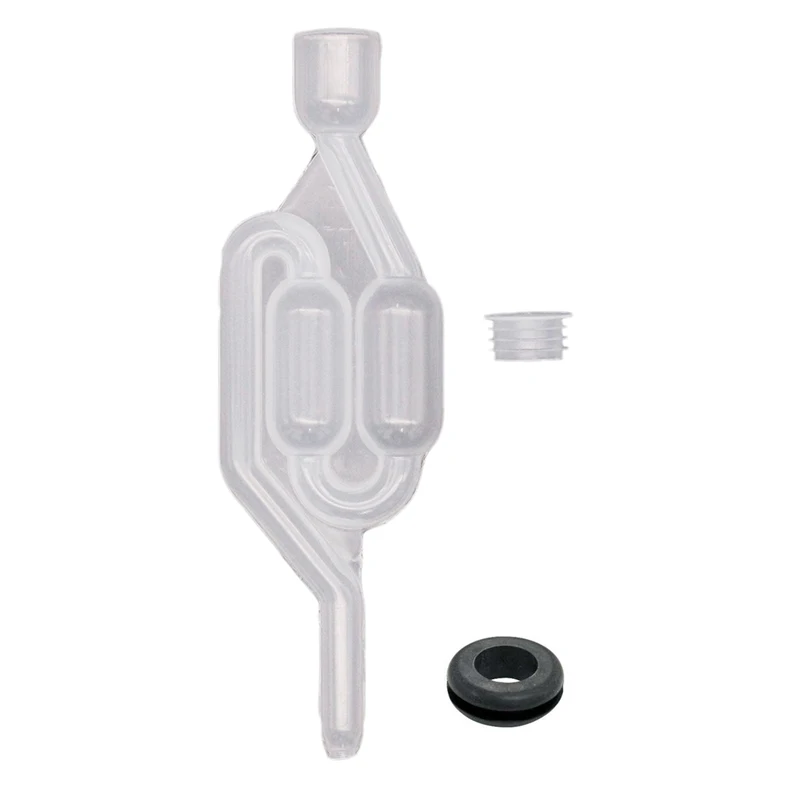 Twin Bubble Airlock S Type Airlock One-way exhaust water seal valve with Silicon Grommet Beer Wine Making