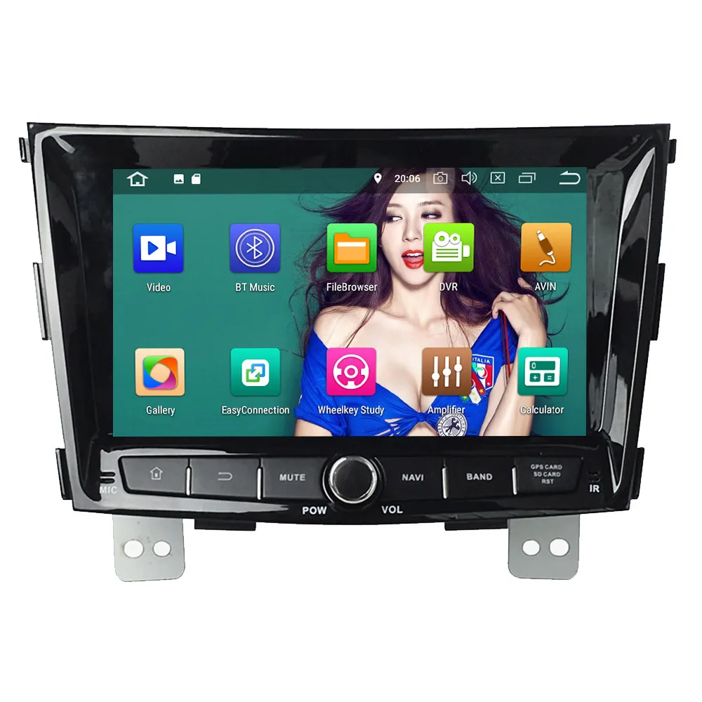 Sale KLYDE 8" 4G WIFI Octa Core Android 8.0 4GB RAM 32GB ROM BT Car DVD Multimedia Player Radio GPS For SsangYong Tivolan 2014-2016 1