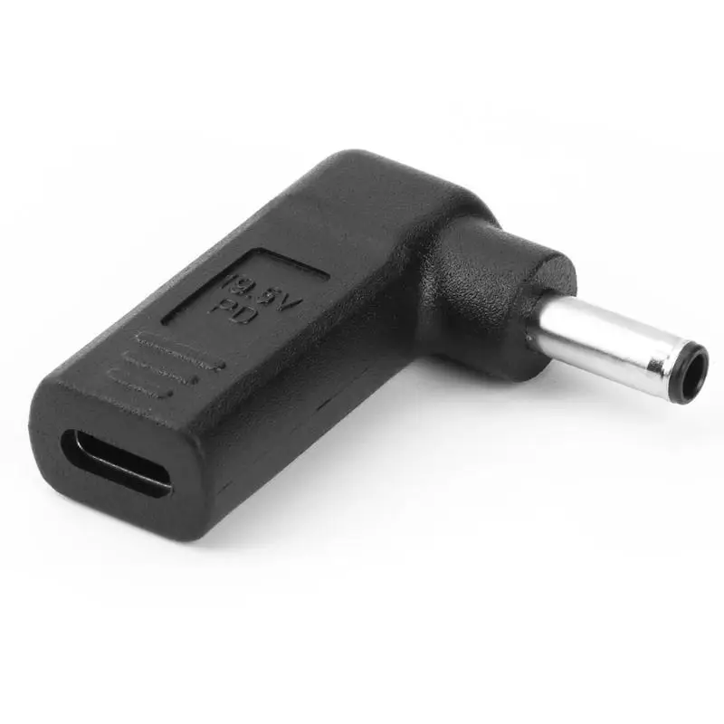 

90 Degree USB-C Type-C Female to 4.5x3.0mm DC Male Plug Converter for Dell