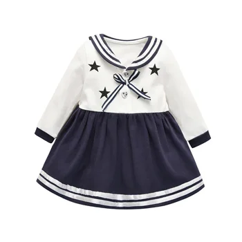 

Newborn Baby Girls Long Sleeved Princess Dress Infant Baby Cotton Cartoon Star Clothes Spring New Cute Party Evening Dresses