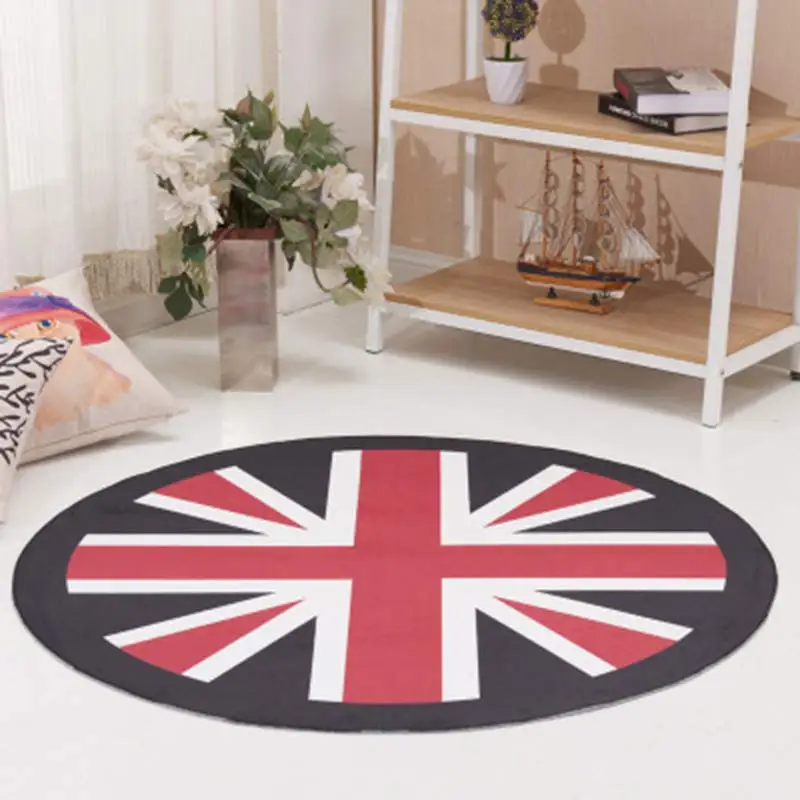 Megayouput круглый ковер Диаметр 50 см/60 см/80 см/100 см/120 см/140 см/160 см/200 см мультфильм Floot коврики для дома, отеля, дверной коврик