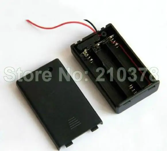 

10pcs New 3 AA 2A Battery 4.5V Holder Box Case with ON/OFF Switch Black