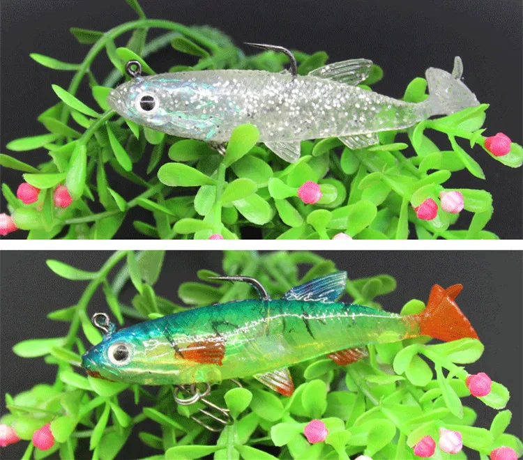 

5 Colors! 5Pcs/Lot T Tail Soft Fishing Lures Bait Fishing Tackle Pesca