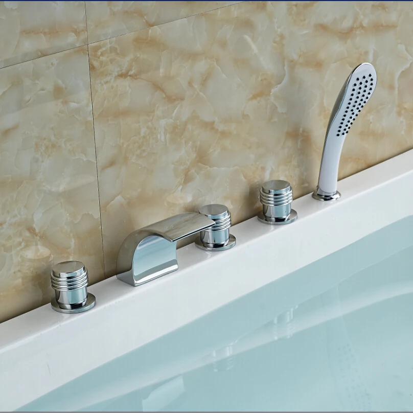 

New Promotion High-end Bathroom Mixer Faucet Shower Water Taps Chrome Finish