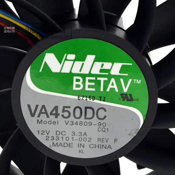 

Free Shipping Nidec VA450DC V34809-90 CQ1 Super strong 12V 3.3A 12CM 120mm axial server inverter cpu computer cooling fans