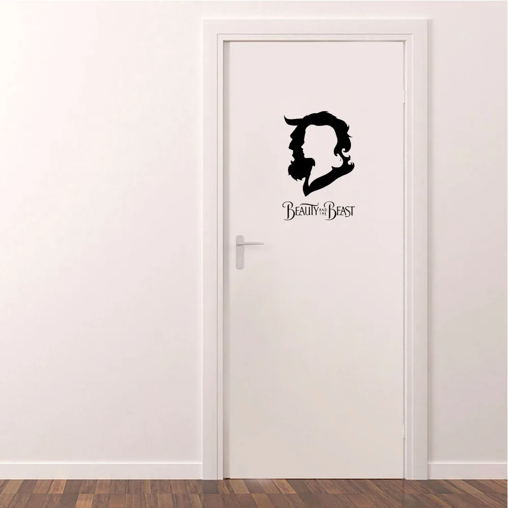 Beauty And The Beast Vinyl Door Sticker Creative Waterproof Wall Stickers Home Decor Living Room A2325 In Wall Stickers From Home Garden On Aliexpress Com Alibaba Group aliexpress