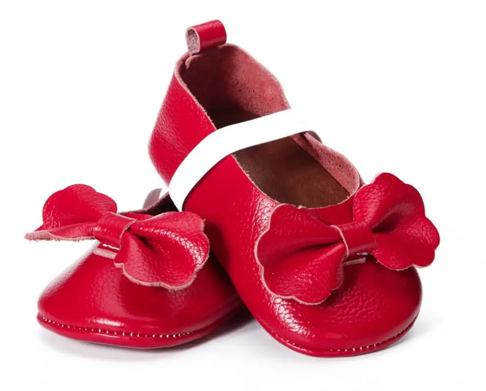 Genuine Leather Baby Girl Princess soft sole Ballet Dance Shoes Infant