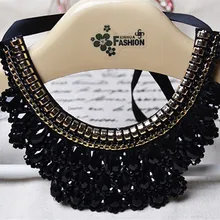 Новое модное Очаровательное ожерелье с кружевным воротником, готическое колье, аксессуары для одежды DIY, детский кружевной воротник с бусинами