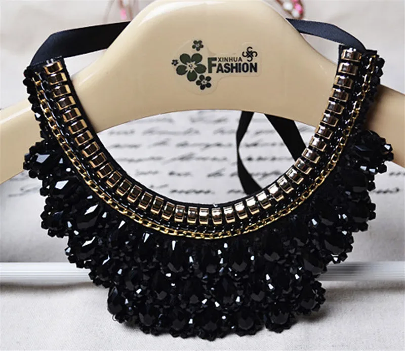 

New Fashion Charm Lace Collar Necklace Gothic Choker DIY garment accessories Children Lace Beads Collar