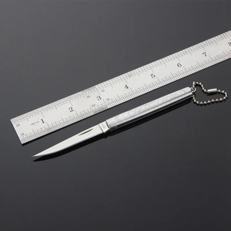 

Fold knife survive camp bushcraft outdoor fruit pocket pare peel peeler parcel package letter open opener combat fight defend