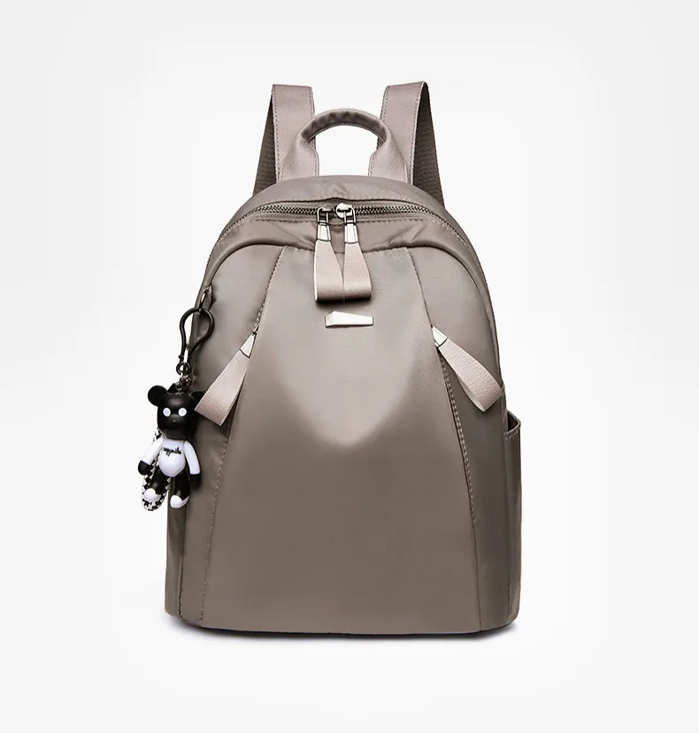 Новинка, Женские рюкзаки в простом стиле, водонепроницаемые, Оксфорд, рюкзак для молодых девушек, школьные сумки, Дамская мода, повседневный рюкзак, дорожная сумка - Цвет: Серый
