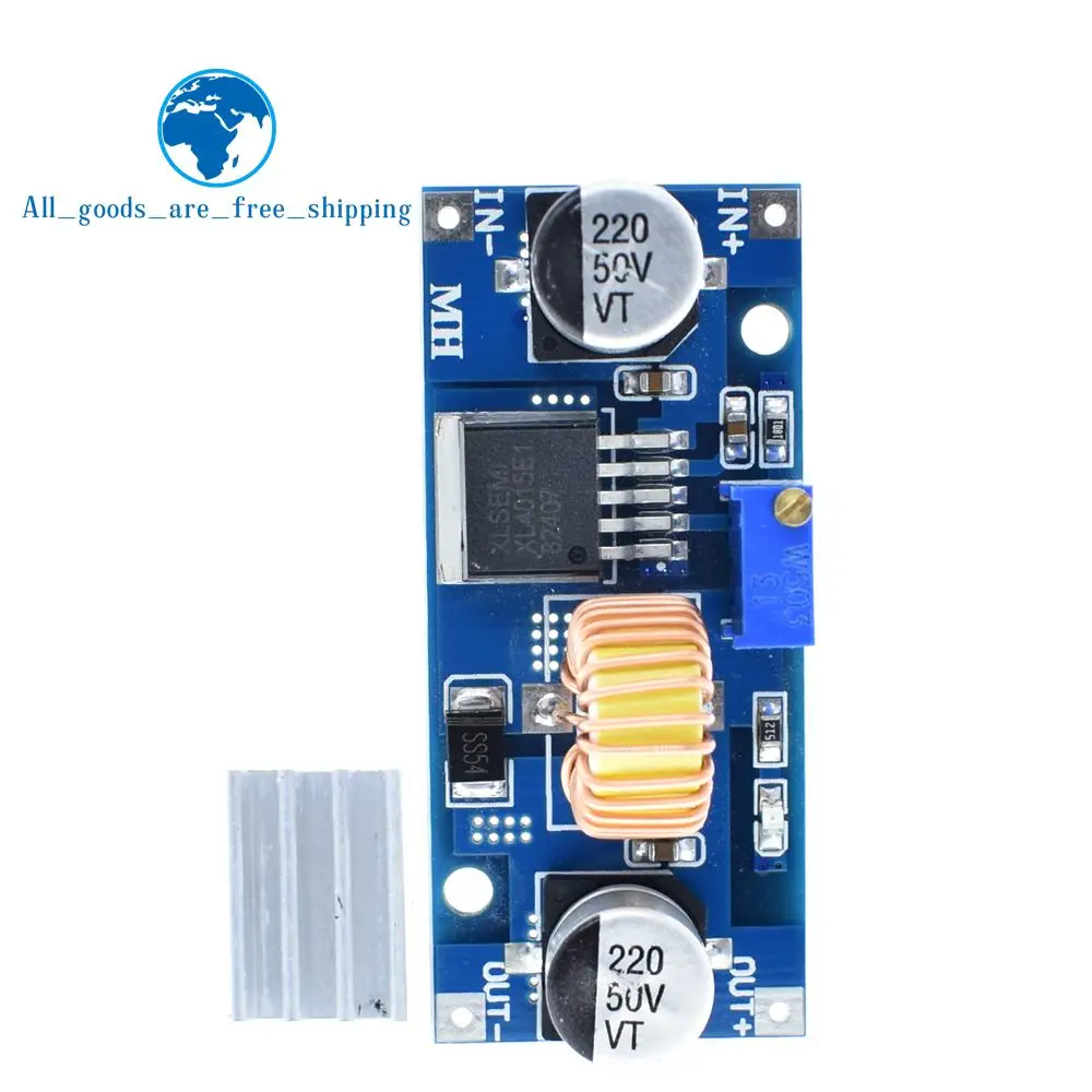 

5A XL4015 DC-DC 4-38V to 1.25-36V 24V 12V 9V 5V Step Down Adjustable Power Supply Module LED Lithium Charger With Heat Sink