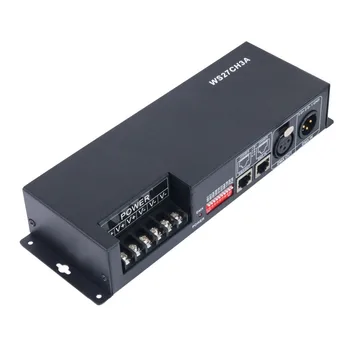 

DMX512 Controller DMX512 Decoder 27CH 9Group 81A with XLR&RJ45 Output For RGB LED Strip Module Controller DC12-24V