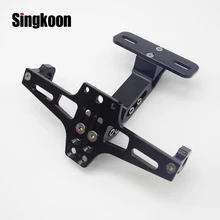 CNC мотоциклетные держатель номерного знака Рамка Кронштейн светодиодный свет для APRILIA shiver 750 APRILIA shiver APRILIA RSV4