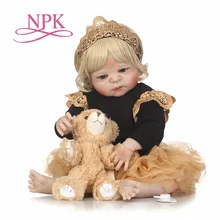 NPK 55 см полное тело силиконовые reborn Baby Doll девушка Newbron реалистичные Baby-Reborn принцесса игрушка лучший подарок для девочки Лучший сопровождать