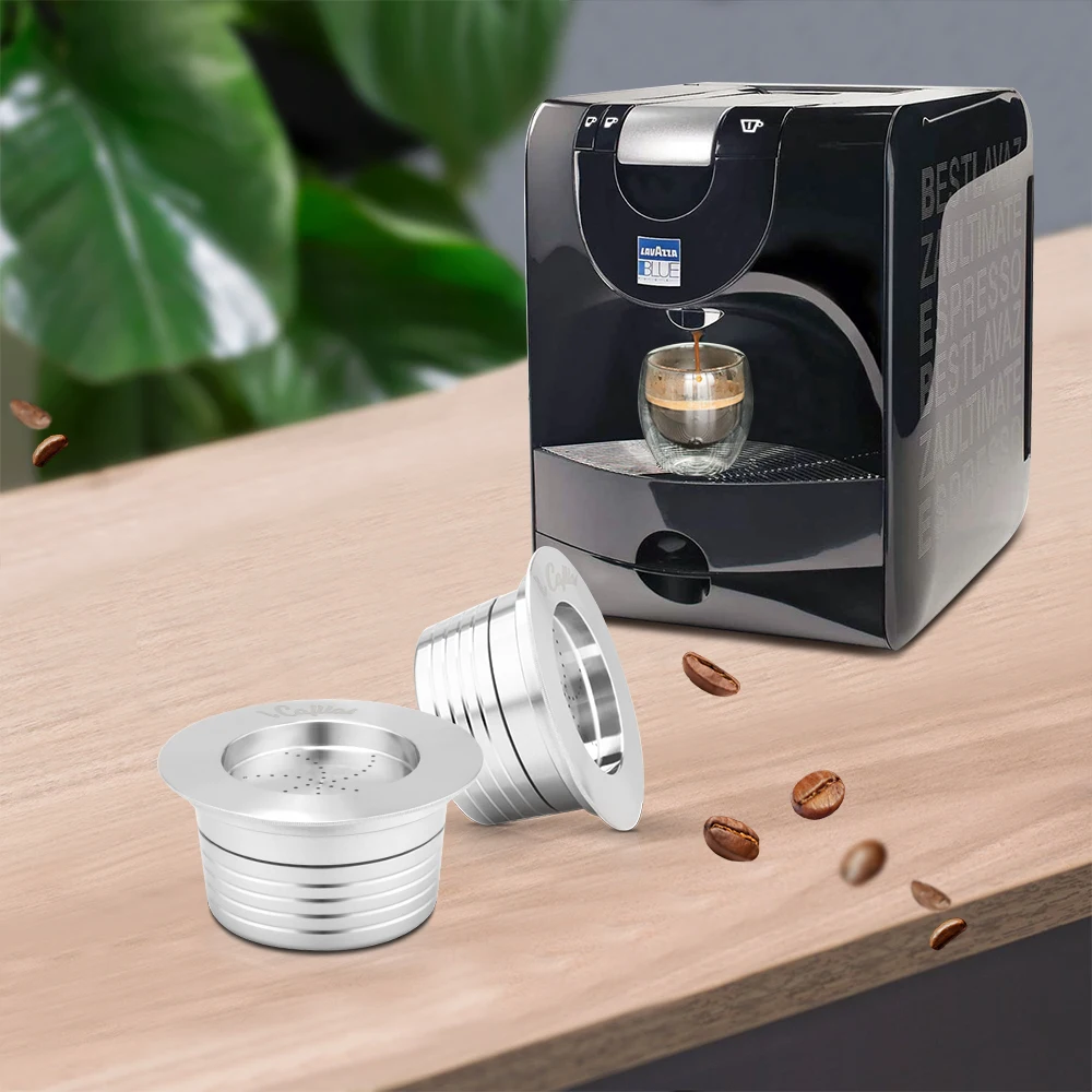 

iCafilas Reusable Stainless Steel Lavazza Blue Coffee Filters For Lavazza LB951 & CB-100 Machine Refillable Coffee Capsule Pod